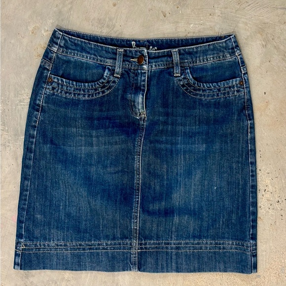 BODEN Denim Mini SKIRT - Sz 6R Medium-Dark Wash SOFT - BLUE - Picture 1 of 13